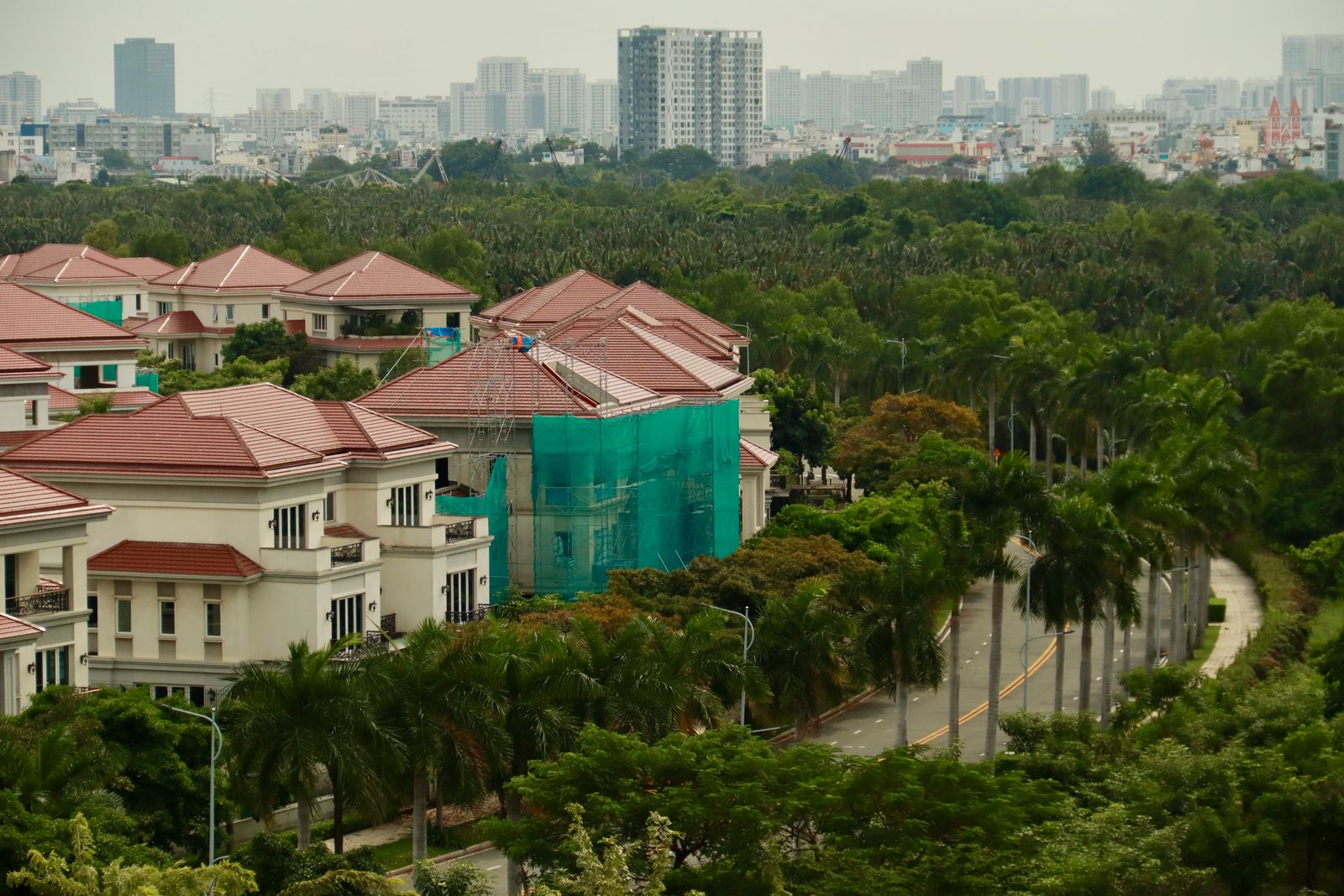 Aerial view of a Gulf coast residential neighbourhood of the kind Tidewell works in